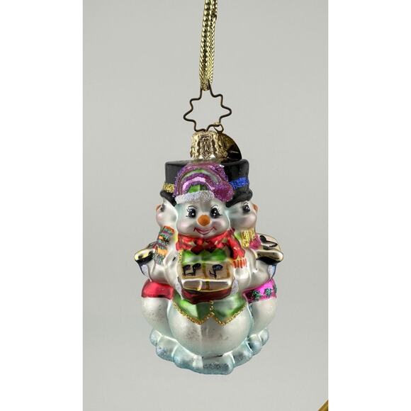 Christopher Radko "Singing in Winter Wonderland' Snowmen Ornament 3" Mid 2000s - Picture 2 of 7